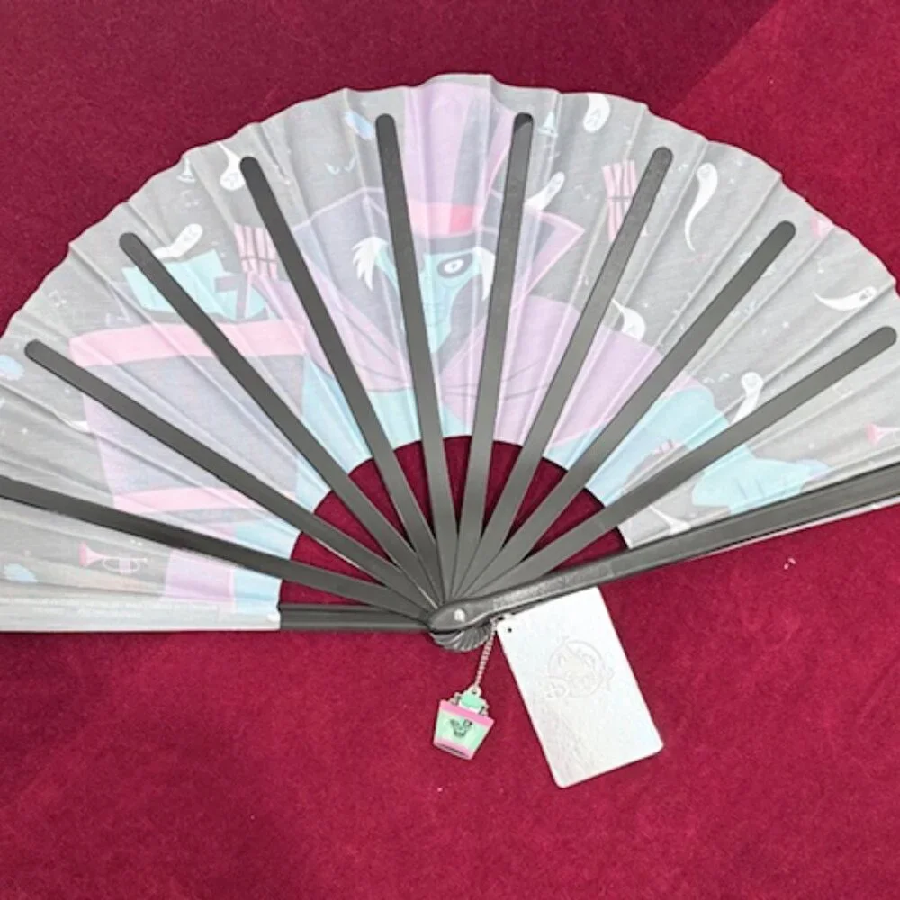 Disney Haunted Mansion Hat Box Ghost Folding Fan Limited Ed. (free ship) - Picture 2 of 3